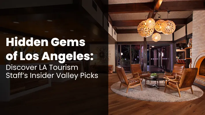 Hidden Gems Header with a background of a hotel room