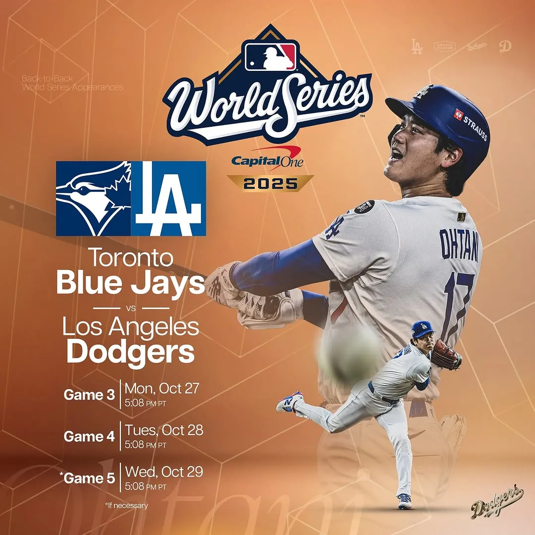  Dodgers World Series Schedule 2025