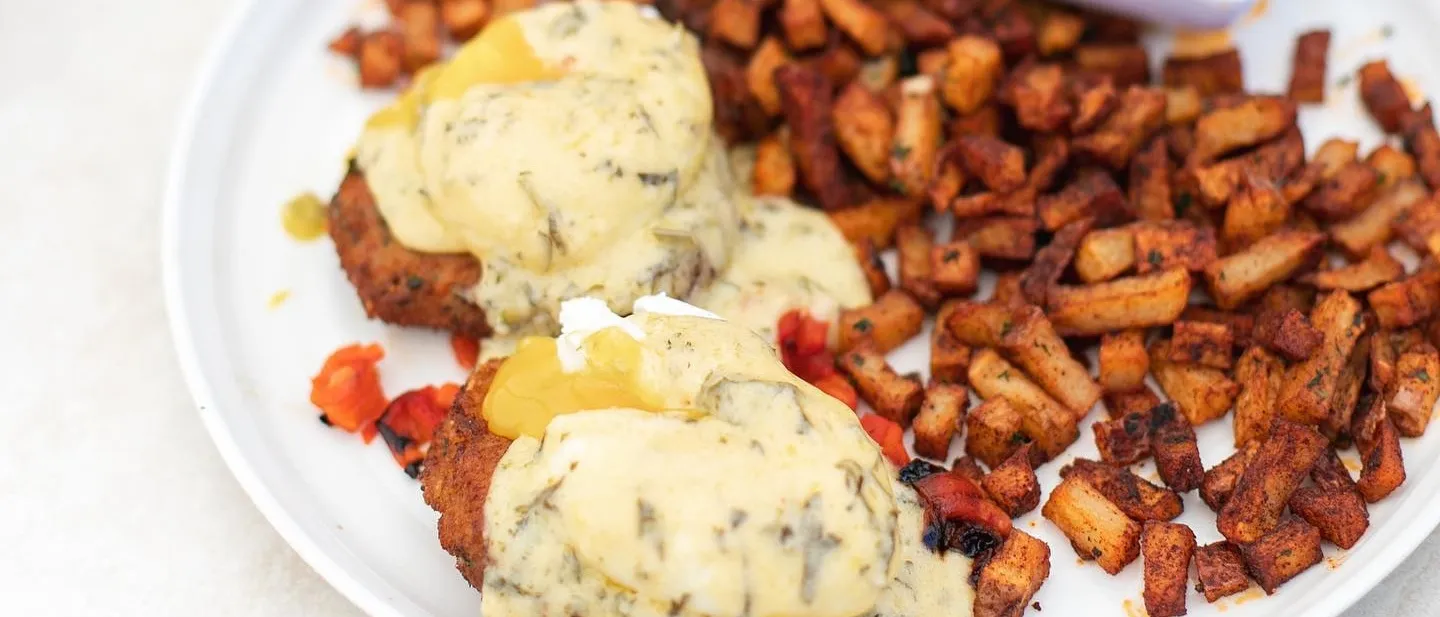 Crab Cake Benedict at Leo & Lily