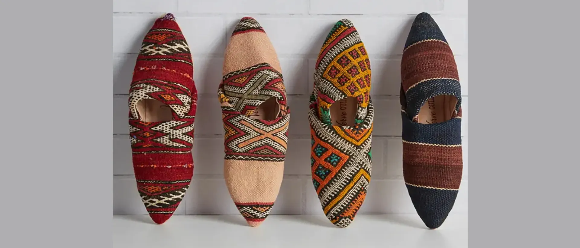 Moroccan Kilim Slippers at Craft Contemporary Store