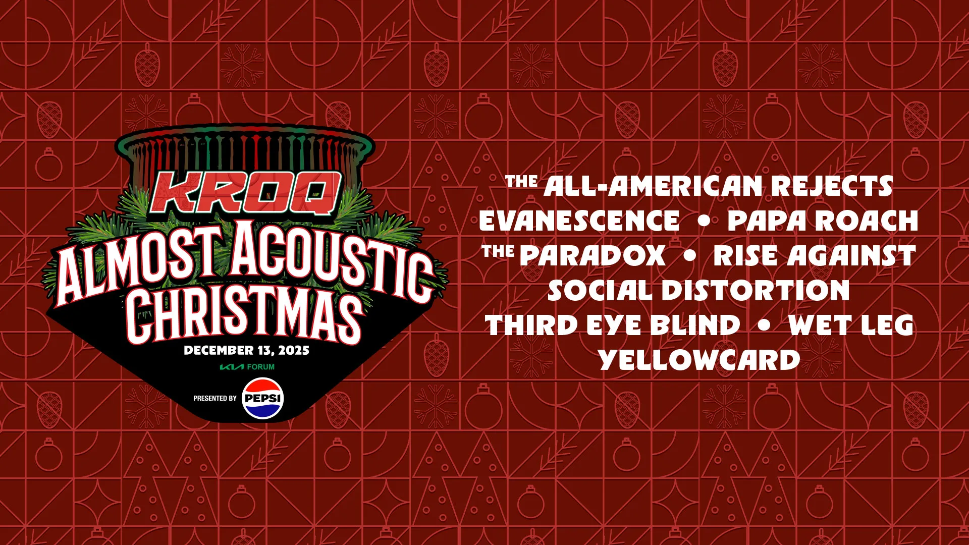 KROQ Almost Acoustic Logo with Lineup