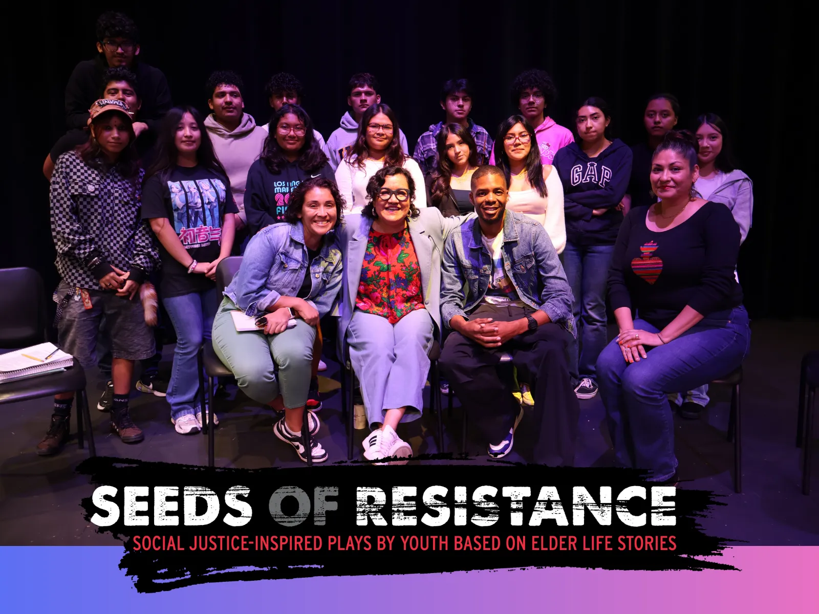 Martha Gonzalez with students featured in "Seeds of Resistance"
