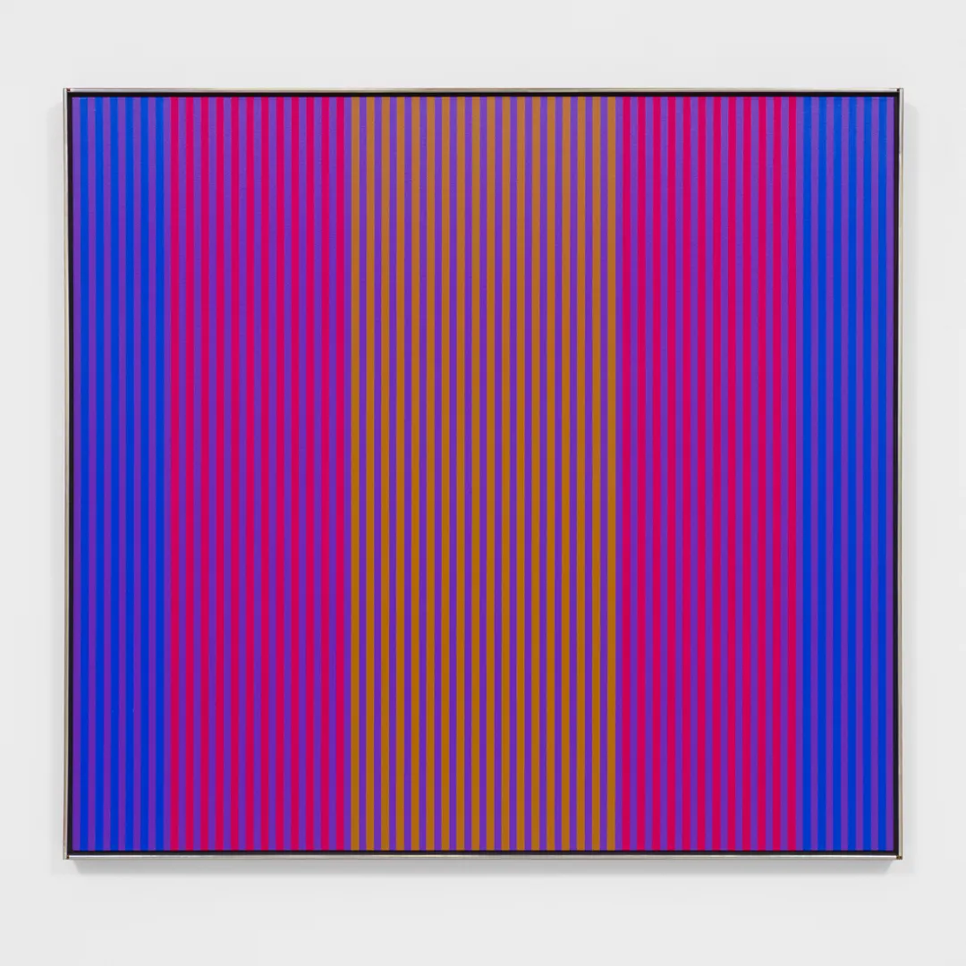 Karl Benjamin, #23, 1977, oil on canvas, 50 x 54.5 in. (127 x 138.4 cm), © Estate of Karl Benjamin, Photo by Matthew Emonson. 