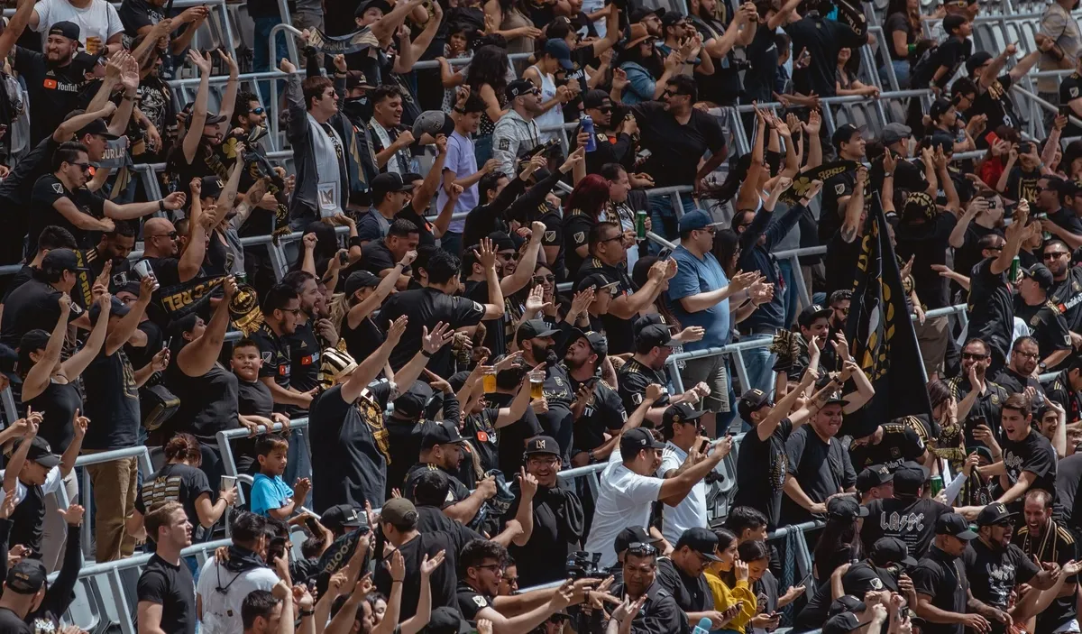 LAFC fans at Banc of California Stadium