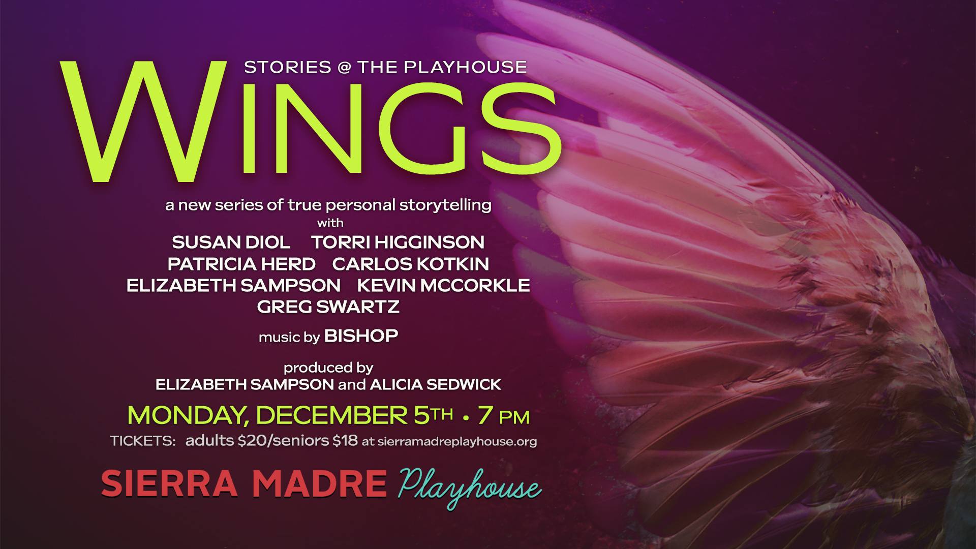 Graphic for "Stories @ The Playhouse: Wings"