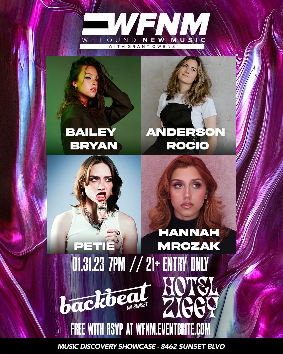 Hotel Ziggy Presents: We Found New Music with Bailey Bryan, Petie Anderson Rocio, and Hannah Mrozak 