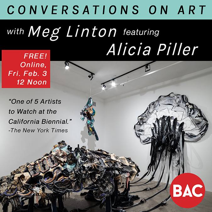 flyer featuring art installation of works by Alicia Piller