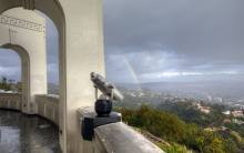 Rainbow Clouds Rain Telescope Griffith Observatory