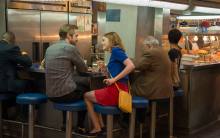 Ryan Gosling and Emma Stone at Sarita's Pupuseria in Grand Central Market from "La La Land"
