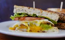 Breakfast sandwich melt at Café Vida