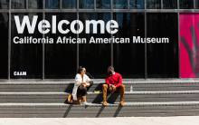 Entrance to the California African American Museum (CAAM) in Exposition Park
