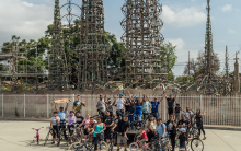 CicLAvia group at Watts Towers in South LA