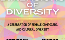 Dimensions of Diversity Flyer with Dates and Times of Concert