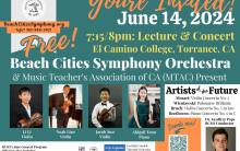Beach Cities Symphony FREE Classical Concert June 14th at 8pm at El Camino College in Torrance, CA 