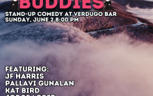 Friendship Buddies Comedy Sunday June 2nd 8pm Verdugo Bar