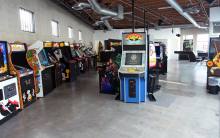 Arcade games at EightyTwo in the Downtown LA Arts District