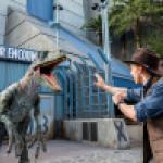 Raptor Encounter at Jurassic World - The Ride at Universal Studios Hollywood